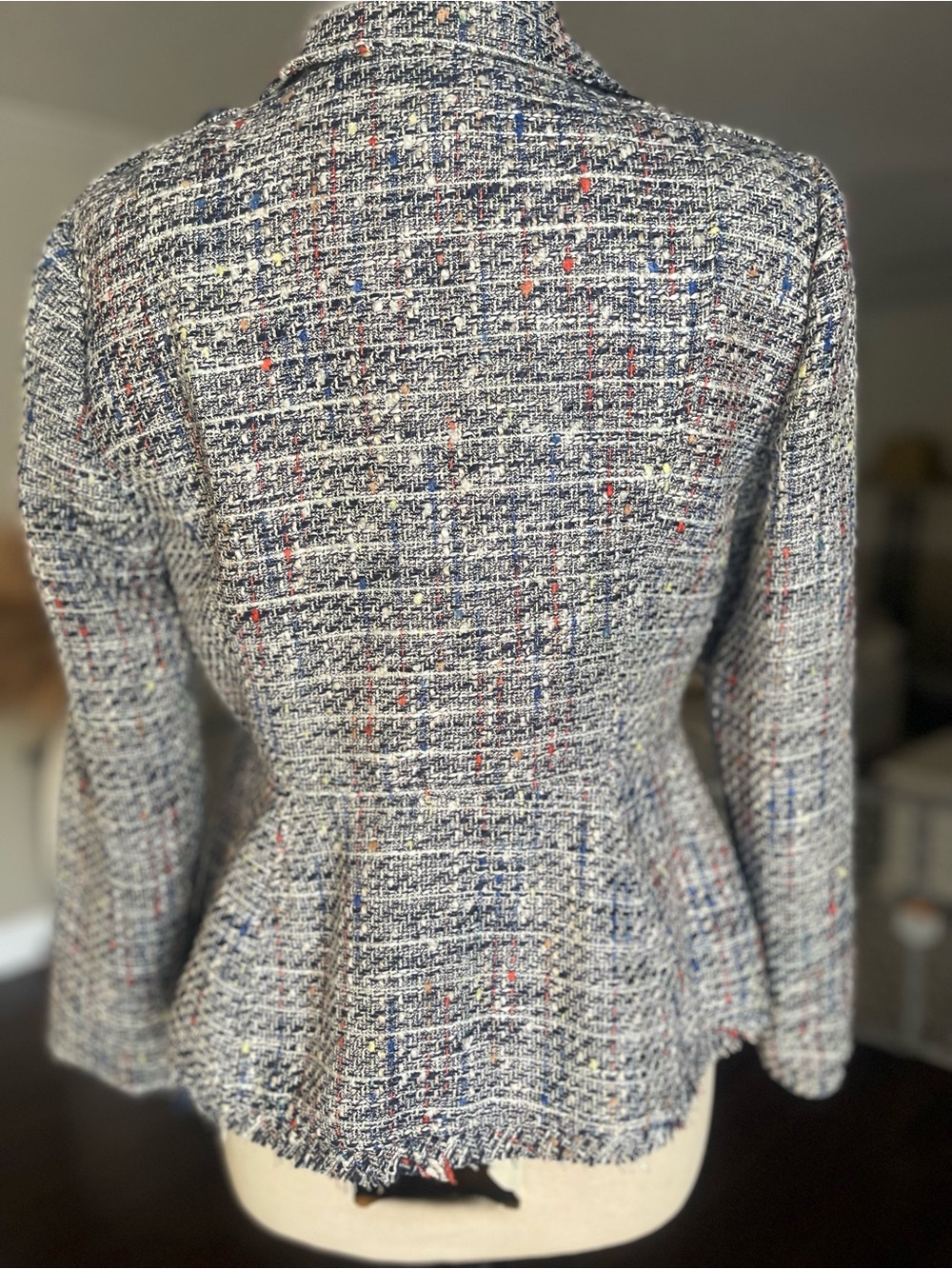 Chico's Multicolor Tweed Button-Front Jacket - Picture 3 of 8
